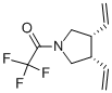 Pyrrolidine, 3,4-diethenyl-1-(trifluoroacetyl)-, cis- (9ci)Structure,120568-87-8Structure Pyrrolidine, 3,4-diethenyl-1-(trifluoroacetyl)-, cis- (9ci) Structure,120568-87-8Structure