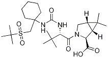 (1R,2s,5s)-3-((s)-2-(3-(1-(叔丁基磺?；谆?環(huán)己基)脲啶)-3,3-二甲基丁?；?-6,6-二甲基-3-氮雜雙環(huán)[3.1.0]己烷-2-羧酸結(jié)構(gòu)式_1229337-32-9結(jié)構(gòu)式