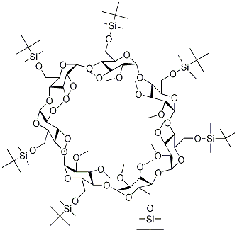 Heptakis(2,3-di-o-methyl-6-o-tert-butyldimethylsilyl)-beta-cyclodextrinStructure,123155-04-4Structure Heptakis(2,3-di-o-methyl-6-o-tert-butyldimethylsilyl)-beta-cyclodextrin Structure,123155-04-4Structure