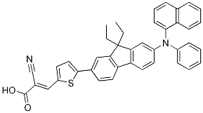 (E)-3-(5-(2-(n-(naphthalen-5-yl)-n-phenylamino)-9,9-di ethyl-9h-fluoren-7-yl)thioph en-2-yl)-2-cyanoacrylic acidStructure,1234799-59-7Structure (E)-3-(5-(2-(n-(naphthalen-5-yl)-n-phenylamino)-9,9-di ethyl-9h-fluoren-7-yl)thioph en-2-yl)-2-cyanoacrylic acid Structure,1234799-59-7Structure