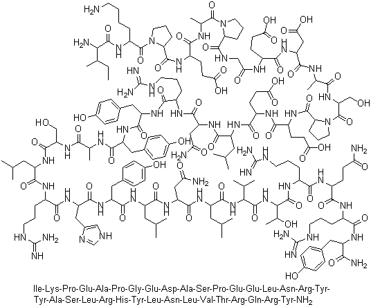H-ile-lys-pro-glu-ala-pro-gly-glu-asp-ala-ser-pro-glu-glu-leu-asn-arg-tyr-tyr-ala-ser-leu-arg-his-tyr-leu-asn-leu-val-thr-arg-gln-arg-tyr-nh2Structure,123583-37-9Structure H-ile-lys-pro-glu-ala-pro-gly-glu-asp-ala-ser-pro-glu-glu-leu-asn-arg-tyr-tyr-ala-ser-leu-arg-his-tyr-leu-asn-leu-val-thr-arg-gln-arg-tyr-nh2 Structure,123583-37-9Structure