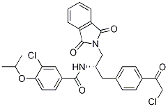 3-氯-n-[(1s)-1-[[4-(2-氯乙酰基)苯基]甲基]-2-(1,3-二氫-1,3-二氧代-2H-異吲哚-2-基)乙基]-4-(1-甲基乙氧基)-苯甲酰胺結(jié)構(gòu)式_1240137-81-8結(jié)構(gòu)式