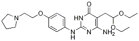 6-氨基-5-(2,2-二乙氧基乙基)-2-((4-(2-(吡咯烷-1-基)乙氧基)苯基)氨基)嘧啶-4(3h)-酮結(jié)構(gòu)式_1245648-59-2結(jié)構(gòu)式
