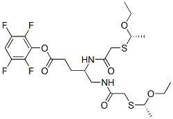 4,5-雙-[s-(1-乙氧基乙基)-疏基乙酰胺]-戊酸-2,3,5,6-四氟苯酯結(jié)構(gòu)式_125488-70-2結(jié)構(gòu)式