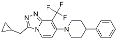 3-(環(huán)丙基甲基)-7-(4-苯基哌啶-1-基)-8-(三氟甲基)-[1,2,4]噻唑并[4,3-a]吡啶結(jié)構(gòu)式_1254977-87-1結(jié)構(gòu)式