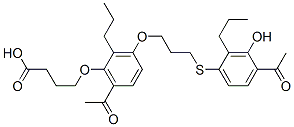 4-[6-乙?；?3-[3-[(4-乙?；?3-羥基-2-丙基苯基)硫]丙氧基]-2-丙基苯氧基]丁酸結(jié)構(gòu)式_125961-82-2結(jié)構(gòu)式