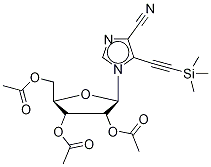 5-(2-(三甲基硅烷基)-1-乙炔-1-基)-1-(2’,3’,5’-三-O-乙?；?beta-D-呋喃核糖基)咪唑并-4-甲腈結(jié)構(gòu)式_126004-21-5結(jié)構(gòu)式