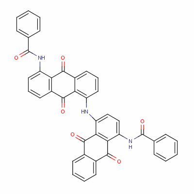 n-[4-[[5-(苯甲酰基氨基)-9,10-二氫-9,10-二氧代-1-蒽yl]氨基]-9,10-二氫-9,10-二氧代-1-蒽]-苯甲酰胺結構式_128-89-2結構式