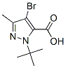 4-Bromo-1-(tert-butyl)-3-methyl-1H-pyrazole-5-carboxylic acidStructure,128537-60-0Structure 4-Bromo-1-(tert-butyl)-3-methyl-1H-pyrazole-5-carboxylic acid Structure,128537-60-0Structure