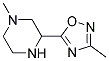 Piperazine, 1-methyl-3-(3-methyl-1,2,4-oxadiazol-5-yl)-(9ci)Structure,129594-96-3Structure Piperazine, 1-methyl-3-(3-methyl-1,2,4-oxadiazol-5-yl)-(9ci) Structure,129594-96-3Structure