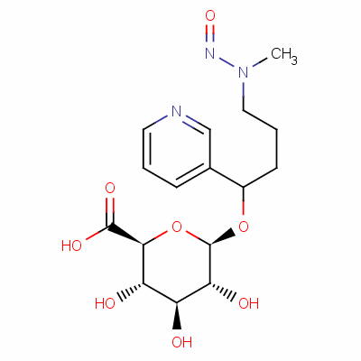 (2S,3S,4S,5R,6R)-3,4,5-三羥基-6-[4-(甲基-亞硝基氨基)-1-吡啶-3-基丁氧基]四氫吡喃-2-羧酸結構式_131119-04-5結構式