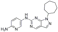N5-(1-環(huán)庚基-1H-吡唑并[3,4-d]嘧啶-6-基)吡啶-2,5-二胺結(jié)構(gòu)式_1352193-42-0結(jié)構(gòu)式