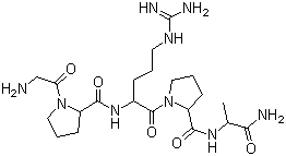 甘氨酰-L-脯氨酰-L-精氨酰-L-脯氨酰-L-丙氨酰胺結(jié)構(gòu)式_135679-88-8結(jié)構(gòu)式