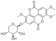 Ellagic acid 7-O-beta-D-木吡喃糖苷-2,3,8-三甲基鞣花酸醚結(jié)構(gòu)式_136133-08-9結(jié)構(gòu)式