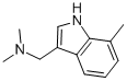 N,n-dimethyl-1-(7-methyl-1h-indol-3-yl)methanamineStructure,13712-78-2Structure N,n-dimethyl-1-(7-methyl-1h-indol-3-yl)methanamine Structure,13712-78-2Structure