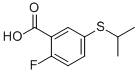 2-Fluoro-5-(isopropylthio)benzoic acidStructure,138736-66-0Structure 2-Fluoro-5-(isopropylthio)benzoic acid Structure,138736-66-0Structure
