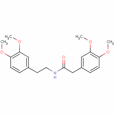 N-(3,4-二甲氧基苯乙基)-2-(3,4-二甲氧基苯基)乙酰胺結(jié)構(gòu)式_139-76-4結(jié)構(gòu)式