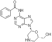 N-[9-[(2R,6S)-6-(羥基甲基)-2-嗎啉]-9H-嘌呤-6-基]- 苯甲酰胺結(jié)構(gòu)式_139290-78-1結(jié)構(gòu)式