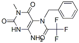 (9ci)-n-(6-氨基-1,2,3,4-四氫-3-甲基-2,4-二氧代-5-嘧啶)-2,2,2-三氟-n-(苯基甲基)-乙酰胺結(jié)構(gòu)式_140379-38-0結(jié)構(gòu)式