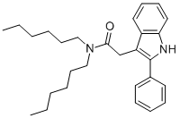 N,n-dihexyl-2-phenylindole-3-acetamideStructure,142720-26-1Structure N,n-dihexyl-2-phenylindole-3-acetamide Structure,142720-26-1Structure