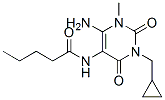  n-[6-氨基-3-(環(huán)丙基甲基)-1,2,3,4-四氫-1-甲基-2,4-二氧代-5-嘧啶]-戊酰胺結(jié)構(gòu)式_143148-56-5結(jié)構(gòu)式