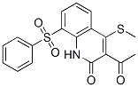 2(1H)-quinolinone, 3-acetyl-4-(methylthio)-8-(phenylsulfonyl)-Structure,145499-14-5Structure 2(1H)-quinolinone, 3-acetyl-4-(methylthio)-8-(phenylsulfonyl)- Structure,145499-14-5Structure