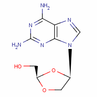 (2R,4R)-4-(2,6-二氨基-9H-嘌呤-9-基)-1,3-二氧戊環(huán)-2-甲醇結(jié)構(gòu)式_145514-04-1結(jié)構(gòu)式