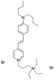 N-(3-triethylammoniumpropyl)-4-(4-(dibutylamino)styryl)pyridinium dibromideStructure,149838-22-2Structure N-(3-triethylammoniumpropyl)-4-(4-(dibutylamino)styryl)pyridinium dibromide Structure,149838-22-2Structure