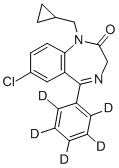 7-Chloro-1-(Cyclopropylmethyl)-1,3-Dihydro-5-(Phenyl-D5)-2H-1,4-Benzodiazepin-2-OneStructure,152477-89-9Structure 7-Chloro-1-(Cyclopropylmethyl)-1,3-Dihydro-5-(Phenyl-D5)-2H-1,4-Benzodiazepin-2-One Structure,152477-89-9Structure
