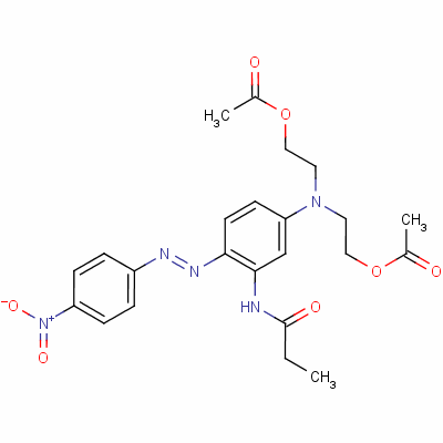 n-[5-[雙[2-(乙?；趸?乙基] 氨基]-2-[(4-硝基苯基)氮雜]苯基]-丙酰胺結(jié)構(gòu)式_1533-76-2結(jié)構(gòu)式