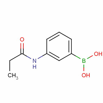 3-(丙酰胺)苯硼酸結構式_153853-43-1結構式