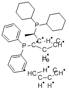 (R)-1-1[(S)-2-(二苯基膦)二茂鐵]乙基二環(huán)已基膦結構式_155806-35-2結構式