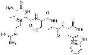 L-蘇氨酰-L-精氨酰-L-絲氨酰-L-丙氨酰-L-色氨酰胺結構式_155918-12-0結構式