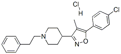 5-(4-氯苯基)-4-甲基-3-(1-(2-苯基乙基)哌啶-4-基)異噁唑鹽酸鹽結(jié)構(gòu)式_156337-32-5結(jié)構(gòu)式