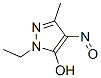 1H-pyrazol-5-ol, 1-ethyl-3-methyl-4-nitroso-Structure,156543-42-9Structure 1H-pyrazol-5-ol, 1-ethyl-3-methyl-4-nitroso- Structure,156543-42-9Structure