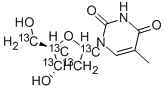 Thymidine-1’,2’,3’,4’,5’-13c5Structure,156968-81-9Structure Thymidine-1’,2’,3’,4’,5’-13c5 Structure,156968-81-9Structure