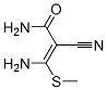 2-Propenamide, 3-amino-2-cyano-3-(methylthio)-Structure,15908-60-8Structure 2-Propenamide, 3-amino-2-cyano-3-(methylthio)- Structure,15908-60-8Structure