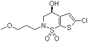 (S)-6-氯-2-(3-甲氧基丙基)-3,4-二氫-2H-噻吩并[3,2-e][1,2]噻嗪-4-醇1,1-二氧化物結(jié)構(gòu)式_160982-13-8結(jié)構(gòu)式