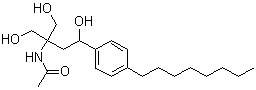 N-[3-羥基-1,1-雙(羥基甲基)-3-(4-辛基苯基)丙基]乙酰胺結(jié)構(gòu)式_162361-41-3結(jié)構(gòu)式