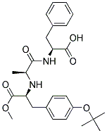(s)-(9ci)-n-[n-[1-[[4-(1,1-二甲基乙氧基)苯基]甲基]-2-甲氧基-2-氧代乙基]-l-丙氨?；鵠-L-苯基丙氨酸結(jié)構(gòu)式_163659-45-8結(jié)構(gòu)式