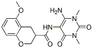 2H-1-benzopyran-3-carboxamide, n-(6-amino-1,2,3,4-tetrahydro-1,3-dimethyl-2,4-dioxo-5-pyrimidinyl)-3,4-dihydro-5-methoxy-Structure,166115-78-2Structure 2H-1-benzopyran-3-carboxamide, n-(6-amino-1,2,3,4-tetrahydro-1,3-dimethyl-2,4-dioxo-5-pyrimidinyl)-3,4-dihydro-5-methoxy- Structure,166115-78-2Structure