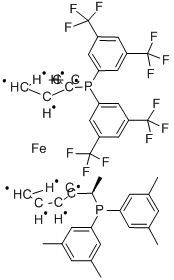 (R)-(-)-1-{(S)-2-[雙(3,5-二-三氟甲基苯基)膦]二茂鐵基}乙基二-3,5-二甲苯基膦結(jié)構(gòu)式_166172-63-0結(jié)構(gòu)式