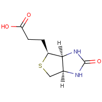 3-[(1S,2S,5R)-7-氧代-3-硫雜-6,8-二氮雜雙環(huán)[3.3.0]辛-2-基]丙酸結(jié)構(gòu)式_16968-98-2結(jié)構(gòu)式