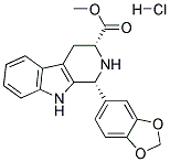 (1R,3r)-9h-吡啶并[3,4-b]吲哚-3-羧酸, 1,2,3,4-四氫-1-(3,4-亞甲基二氧基苯基)甲酯鹽酸鹽結(jié)構(gòu)式_171752-68-4結(jié)構(gòu)式