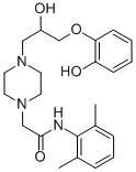n-(2,6-二甲基苯基)-4-[2-羥基-3-(2-羥基苯氧基)丙基]-1-哌嗪乙酰胺結(jié)構(gòu)式_172430-45-4結(jié)構(gòu)式
