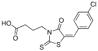 4-[5-(4-氯亞芐基)-4-氧代-2-硫基氧代-噻唑烷]-丁酸結(jié)構(gòu)式_17385-93-2結(jié)構(gòu)式