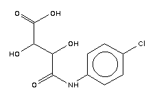 (2R,3R)-4-[(4-氯苯基)氨基]-2,3-二羥基-4-氧代-丁酸結(jié)構(gòu)式_17447-35-7結(jié)構(gòu)式