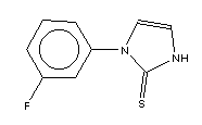 1-(3-氟苯基)咪唑啉-2-硫酮結(jié)構(gòu)式_17452-26-5結(jié)構(gòu)式