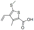 3-Methyl-5-(methylthio)-4-vinylthiophene-2-carboxylic acidStructure,175202-63-8Structure 3-Methyl-5-(methylthio)-4-vinylthiophene-2-carboxylic acid Structure,175202-63-8Structure