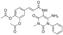 n-(6-氨基-1,2,3,4-四氫-3-甲基-2,4-二氧代-1-苯基-5-嘧啶)-3-[3,4-雙(乙?；趸?苯基]-2-丙酰胺結(jié)構(gòu)式_176379-27-4結(jié)構(gòu)式